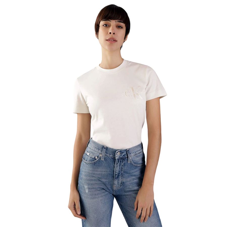 Satin Applique Regular Tee Calvin Klein | J20J223925YBI